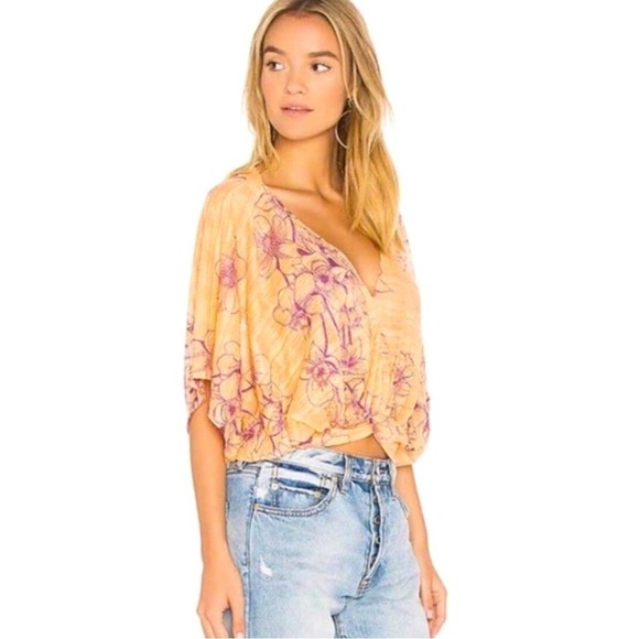 Free People One Dance Floral Print Blouse - Picture 3 of 12